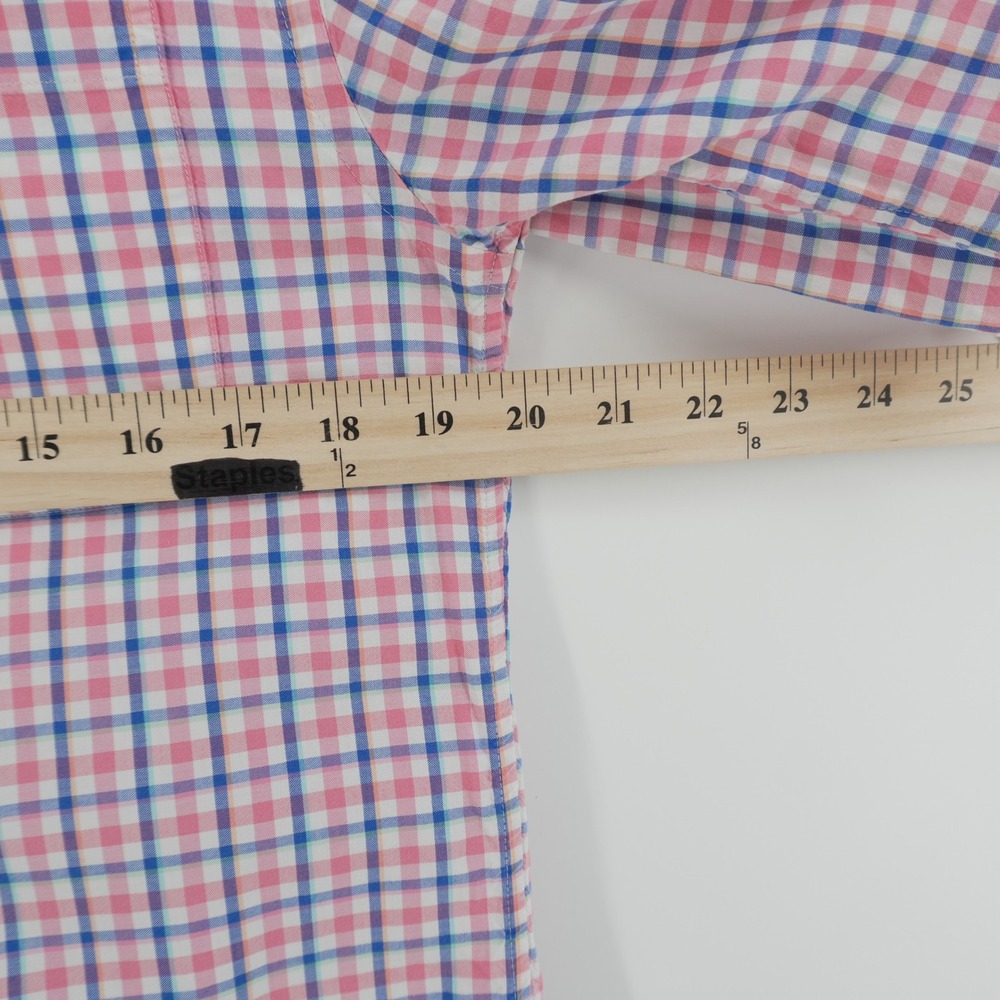 Vineyard Vines Murray Shirt Mens Small Pink Blue Plaid Slim Fit Button Down - Picture 7 of 7